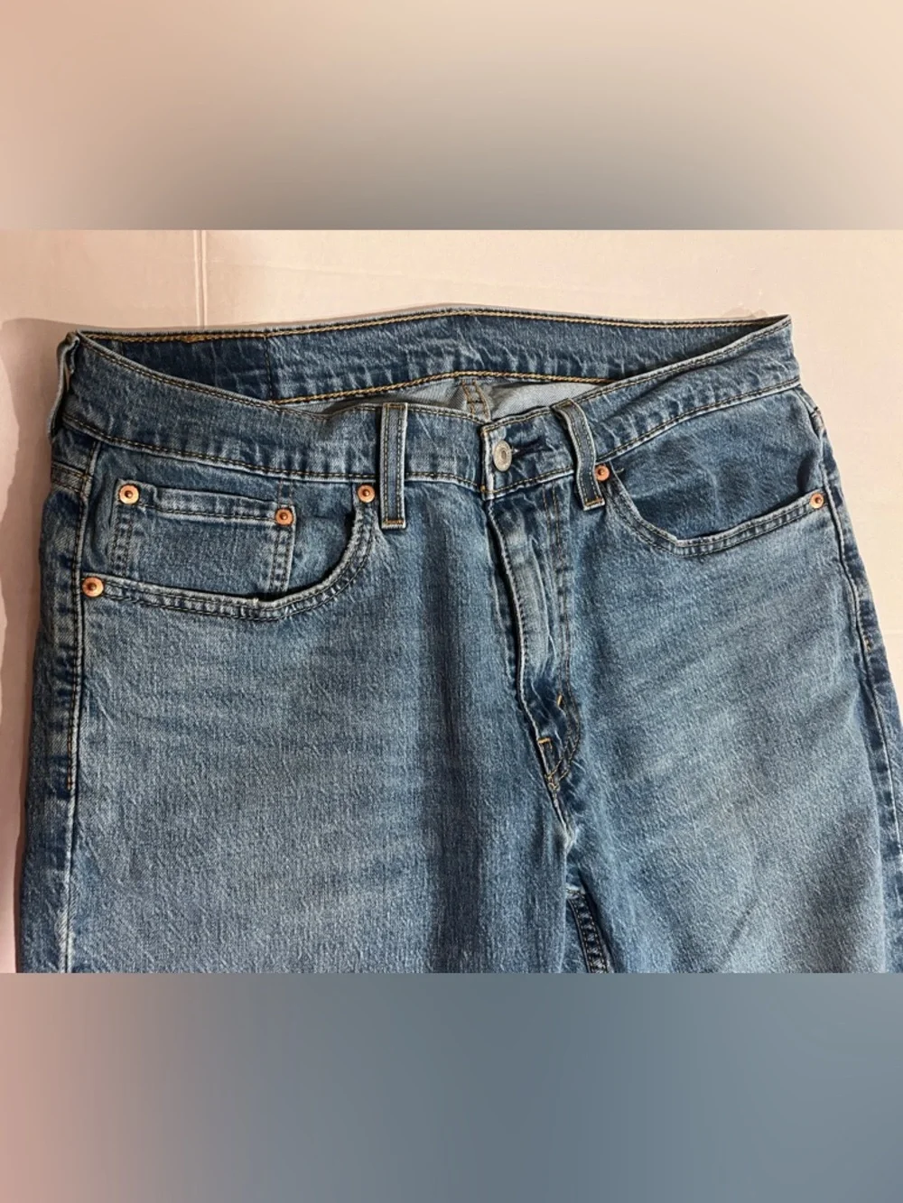 Levi's 559 Men’s Relaxed Straight Stretch Blue Jeans 32x29 1/2 Tag(W32xL30)